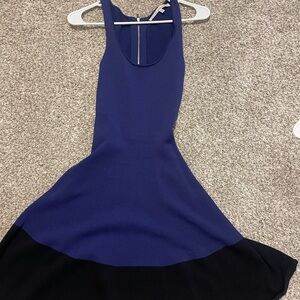 RACHEL Rachel Roy Blue and Black Backless Dress
